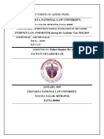 Doctorine of Added Peril Chanakya National Law University,: Evidence Law, 4 SEMESTER During The Academic Year 2018-2019