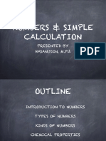 1st Topic (Numbers and Simple Calculation)