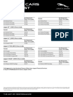 Jaguar Cars Price List