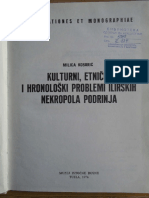 M. Kosoric, Kulturni, Etnicki I Hronoloski Problemi Ilirskih Nekropola Podrinja