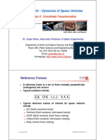 PHYS 4110 - Dynamics of Space Vehicles: Chapter 5: Coordinate Transformation