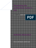 Developing The Professional Nurse in You: Click To Edit Master Subtitle Style