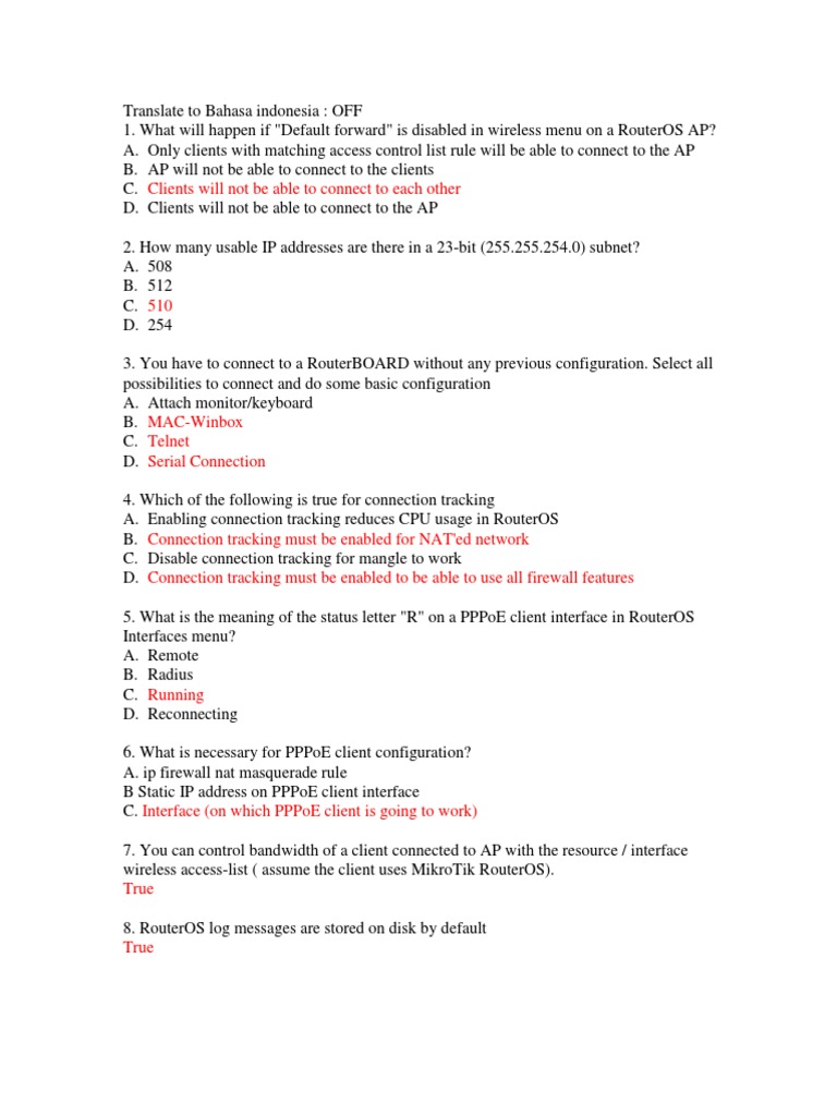 Soal Mtcna Terbaru Router Ip Address