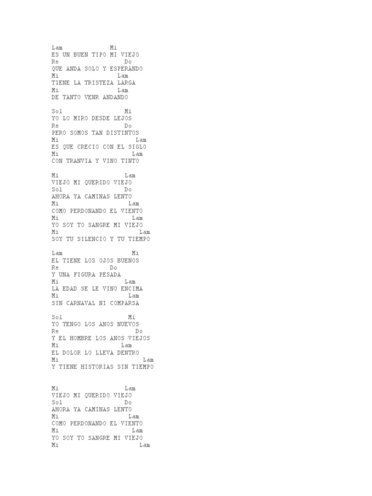 Acordes Miviejo Piero Escala Musica Composiciones Musicales