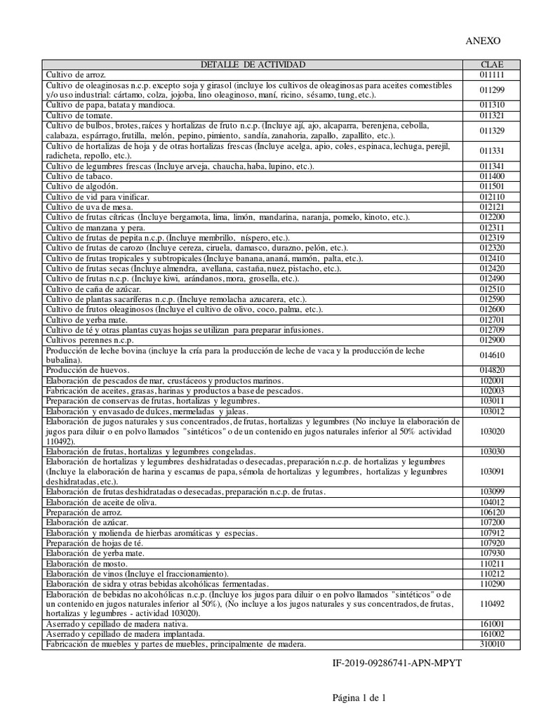 Anexo Decreto Cargas Patronales PDF Cultivos Vegetales