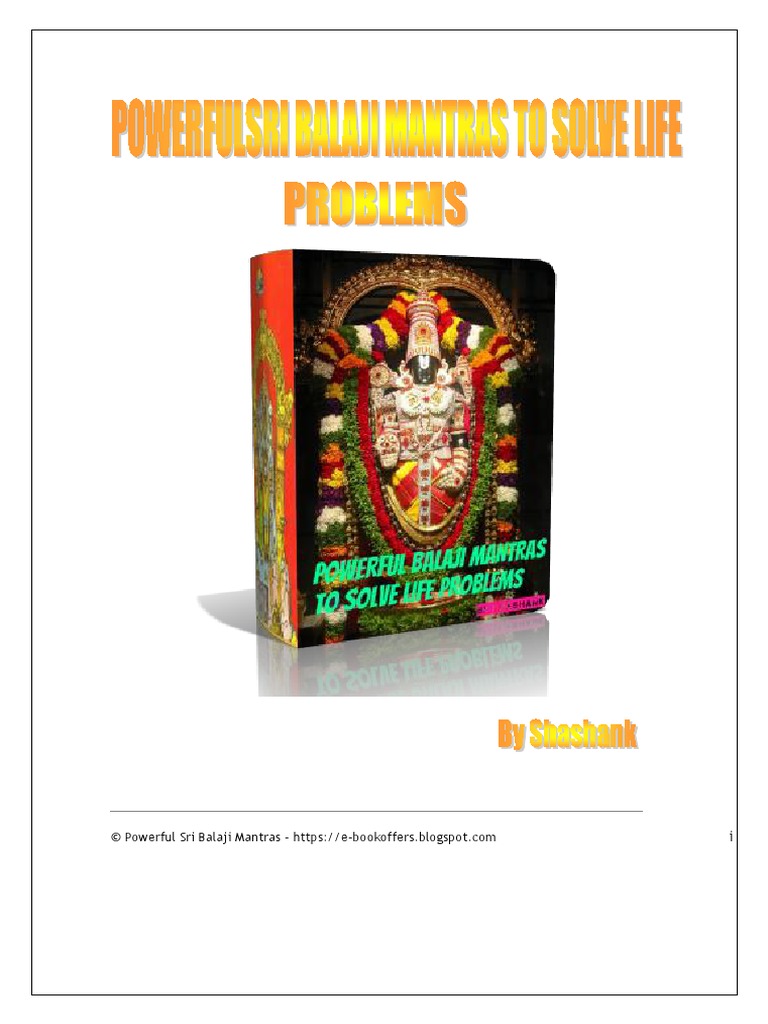Chilkur Balaji Mantra | PDF
