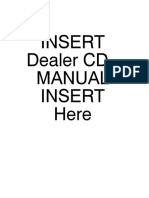 Insert Dealer CD - Manual Insert Here