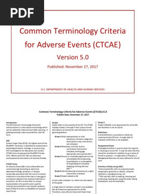 CTCAE v5 Quick Reference 5x7