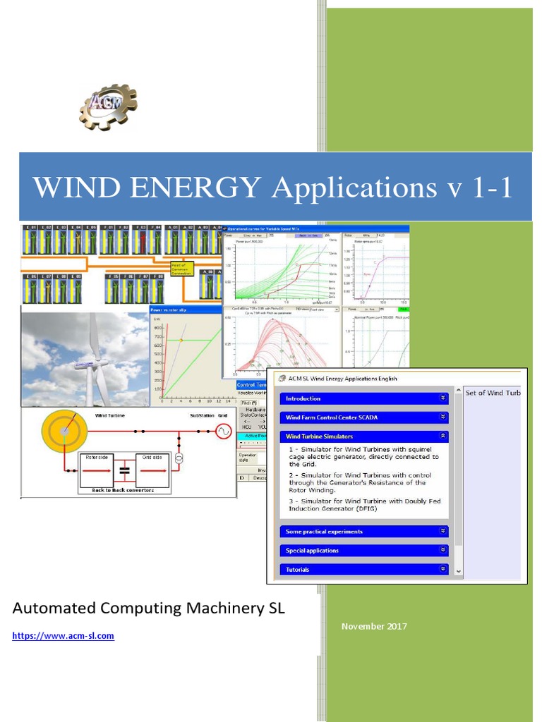 Acm Wind Energy Applications v1-1 | PDF | Wind Power | Wind Turbine
