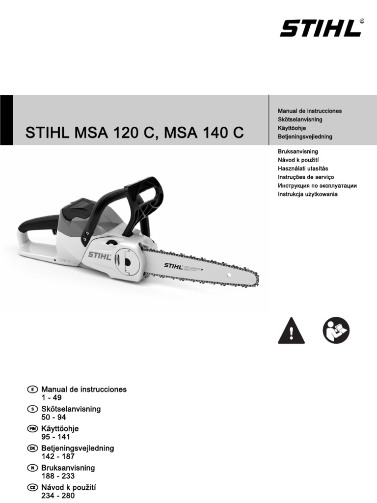 MOTOSIERRA BATERIA STIHL MSA 120 completa