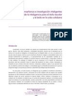 Artículo RIE Revista Iberoamericana de Educación 2008 - Una Enseñanza e Investigación Inteligentes de La Inteligencia para El Éxito Escolar y El Éxito en La Vida Cotidiana