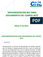 Presentacion Implementacion BSC Conpes 3675