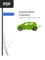 Automobile Industry: Managerial Economics Project Group 5