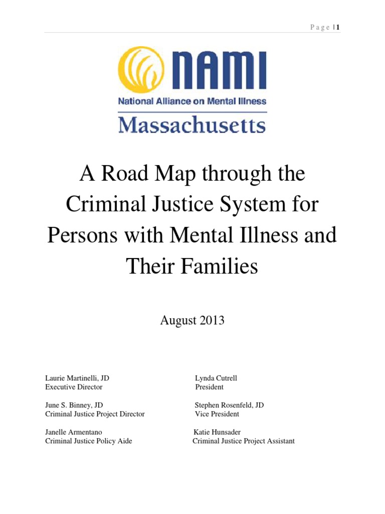Criminal Justice System Mental Illness Road Map | PDF | Arrest | Psychiatry
