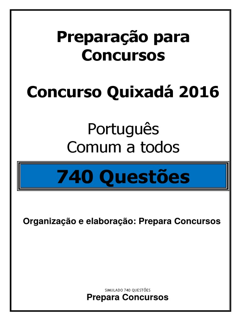 Simulado de Português para Concursos | PDF | Pronome | Palavra