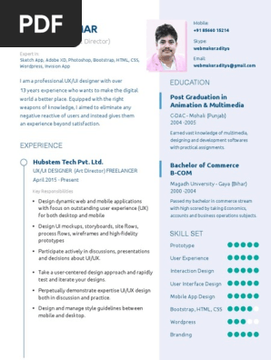 UX Design CV