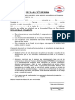 Declaracion Jurada para La Afiliacion Promes