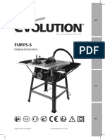 User Manual - Evolution Fury 5S Table Saw