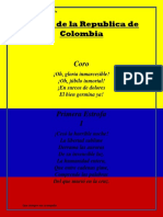 Himno de La Republica de Colombia Documento 4