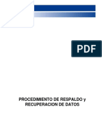 Procedimiento de Respaldo y Recuperacion de Datos