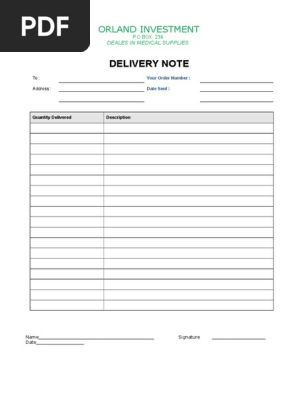 Delivery Note