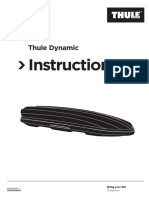 Instructions for installing the Thule Dynamic 800/900 roof rack system