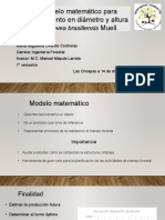 Modelo Matemático para Crecimiento en Diámetro y Altura