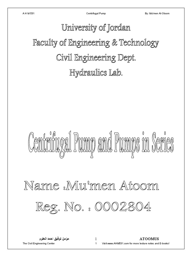 Centrifugal Pump Performance Study | PDF | Flow Measurement | Pump