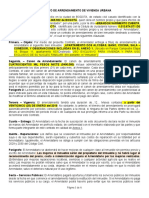 Contrato de arrendamiento de vivienda urbana