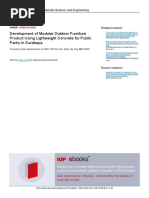 Development of Modular Outdoor Furniture Product Using Lightweight Concrete For Public Parks in Surabaya