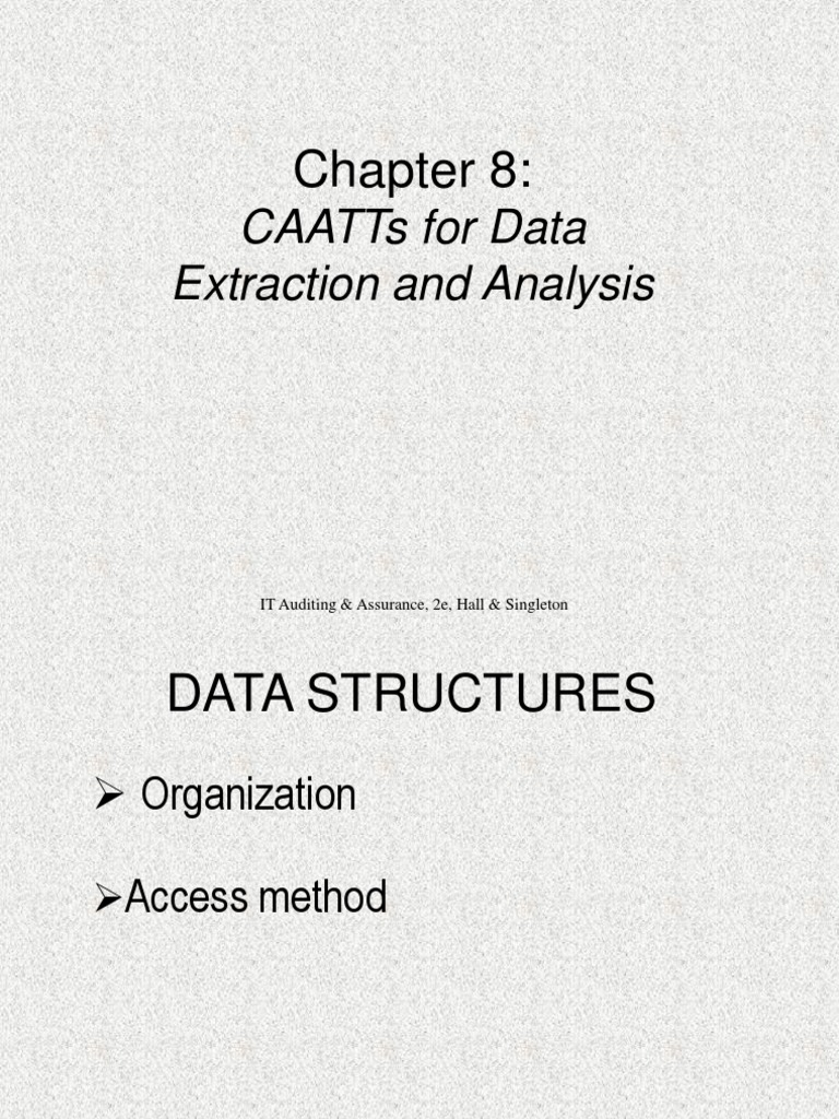 CAATTs for Data Extraction in IT Auditing | PDF | Relational Database ...