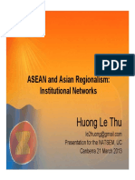 ASEAN's Role in Asian Regionalism