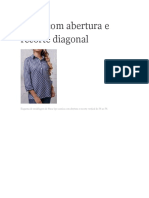 Blusa Com Abertura e Recorte Diagonal