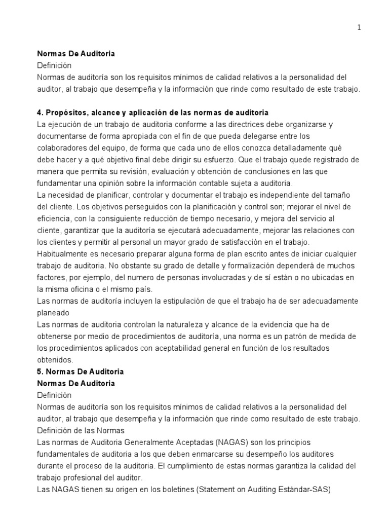 Normas de Auditoria | PDF | Auditoría | Contralor