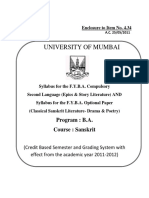 University of Mumbai: Program: B.A. Course: Sanskrit