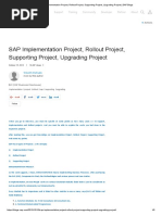 SAP Implementation Project, Rollout Project, Supporting Project, Upgrading Project