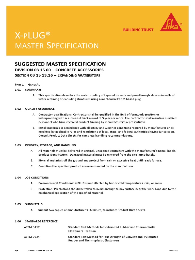 Suggested Specifications For XPLUGGreenstreak PDF Specification