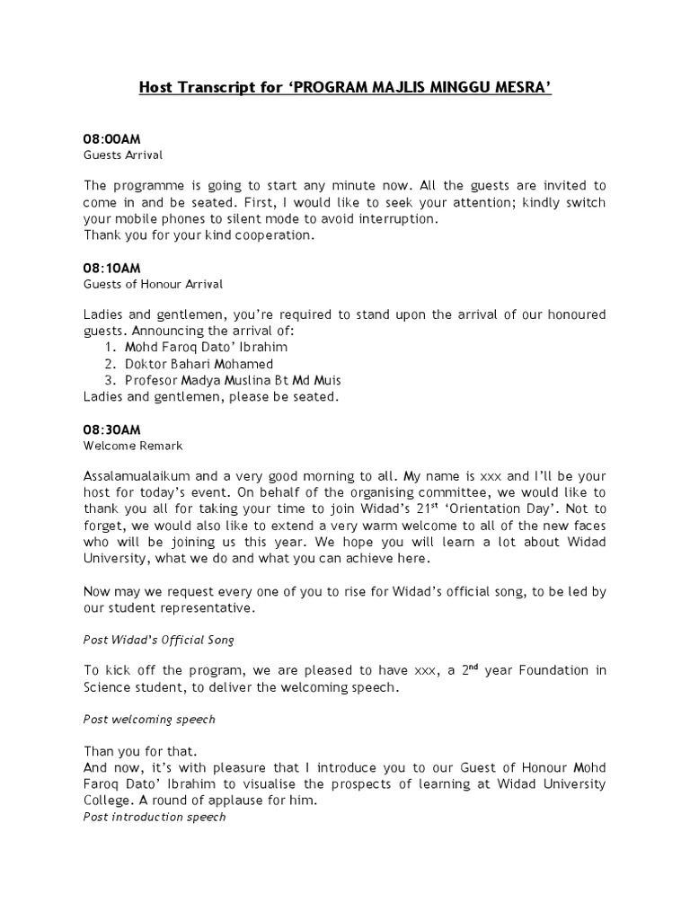 MPU: Program Majlis Minggu Mesra | PDF | Career & Growth | Business