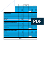 Inventory of Beverages and Soft Drinks with Pricing and Quantities