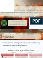 Pengaruh Dentin Terhadap PH Kalsium Hidroksida Dan Bahan Eksperimental Medikamen Saluran Akar Berbasis Bioaktif Glass