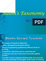 Bloom's Taxonomy: By: Group 8