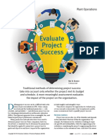 Evaluate Project Success: Plant Operations