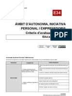 E34. Àmbit D'autonomia, Iniciativa Personal I Emprenendoria. Criteris D'avaluació D'etapa