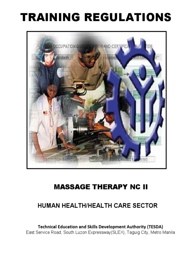 Training Regulations Massage Therapy NC Ii PDF Competence (Human