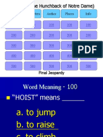 Jeopardy (The Hunchback of Notre Dame) : Word Meaning Characters Places Info
