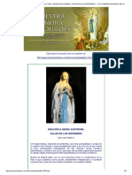 El Camino de Maria . Edicion 1229. Virgen de Lourdes, Salud de Los Enfermos . XXVII Jornada Mundial Del Enfermo. 11 de Febrero