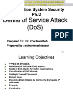 Information System Security PH.D: Denial of Service Attack (Dos)