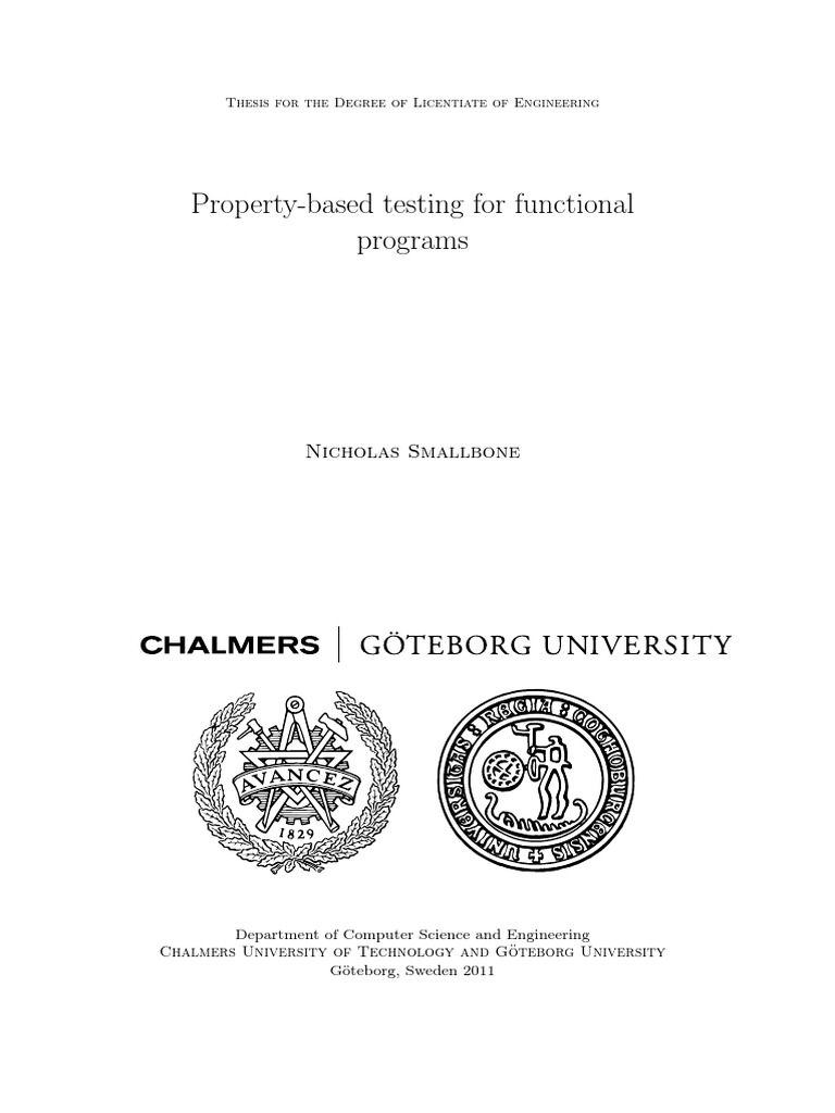 Property-Based Testing for Functional Programs | PDF | Software Testing ...