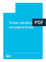 The Review - Some Advice For How To Prepare For The Review: TMES12/Maria Andersson