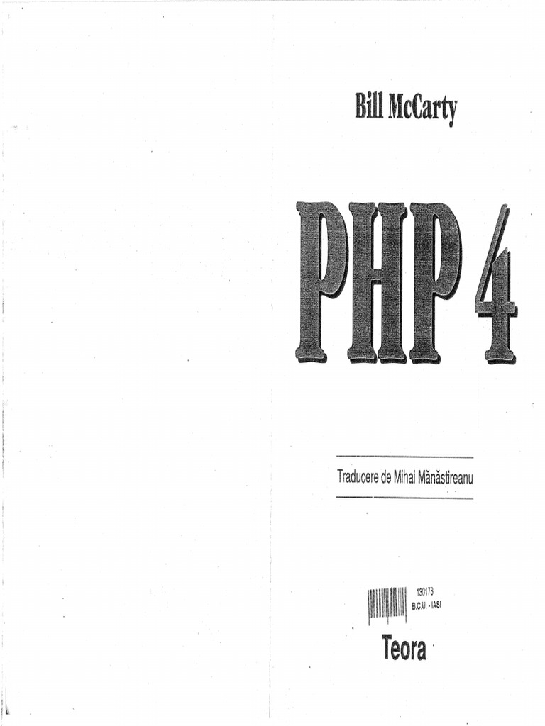 PHP 4 RO Bill McCarty Ed Teora 2002 PDF | PDF